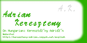 adrian kereszteny business card